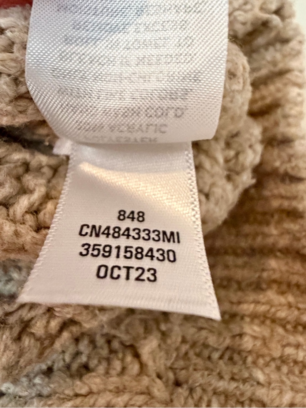 Caslon Nordstrom Rory Gilmore Cable Knit Mock Neck Sweater Taupe Oatmeal Cozy M - Picture 8 of 8